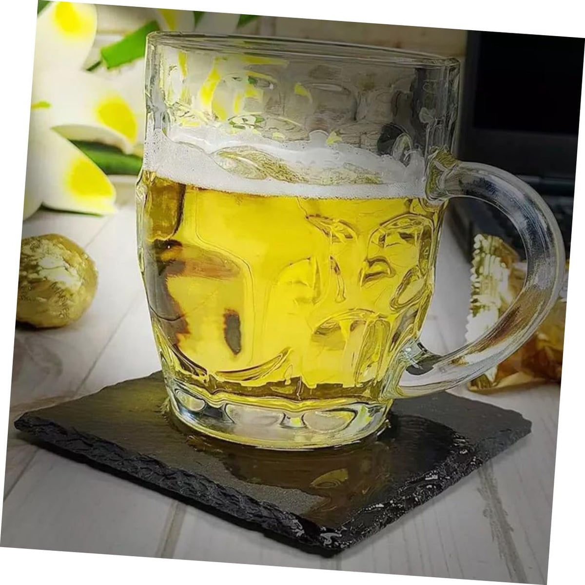 12pcs Natural Stone Coasters Set E339012