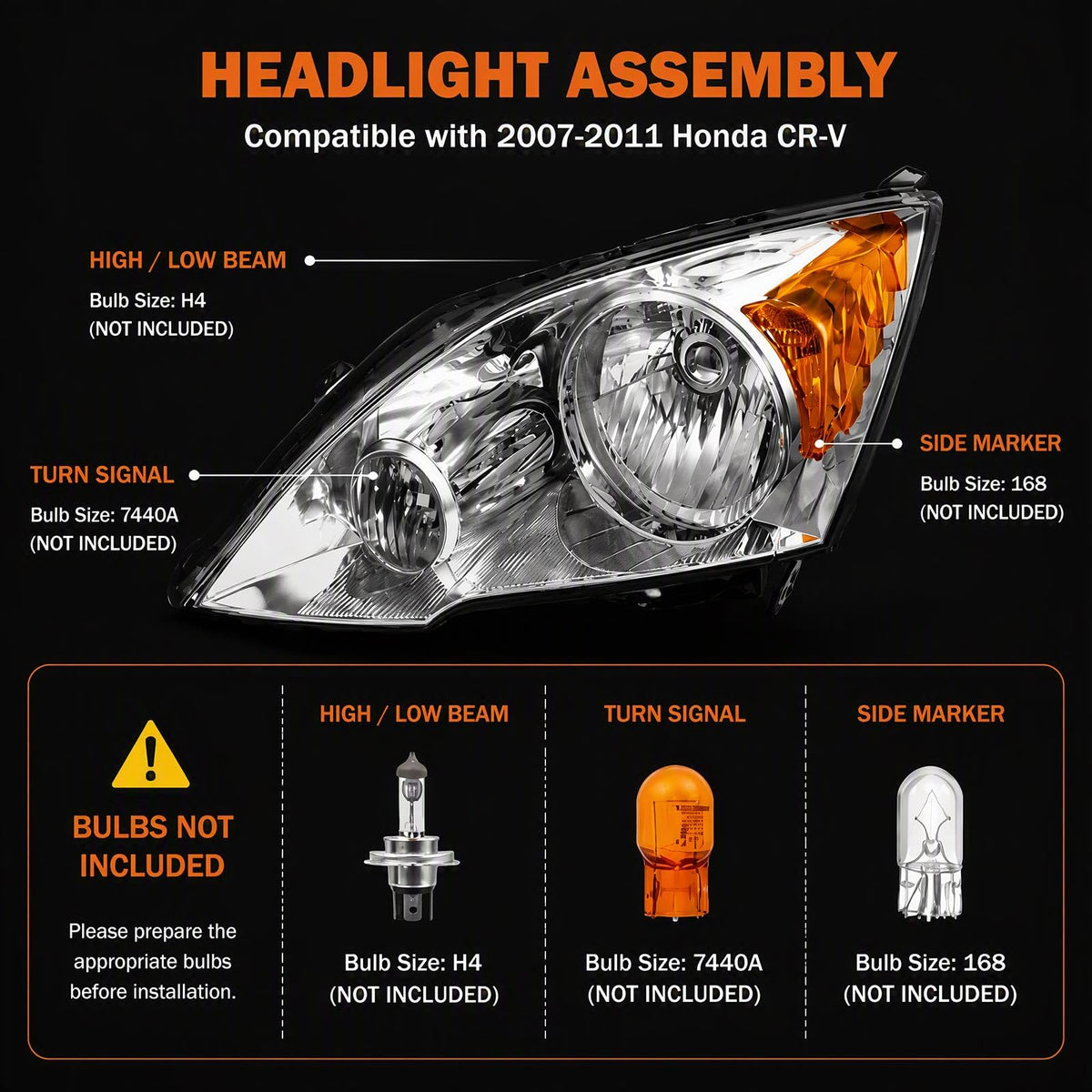Chrome Halogen Headlights I34707