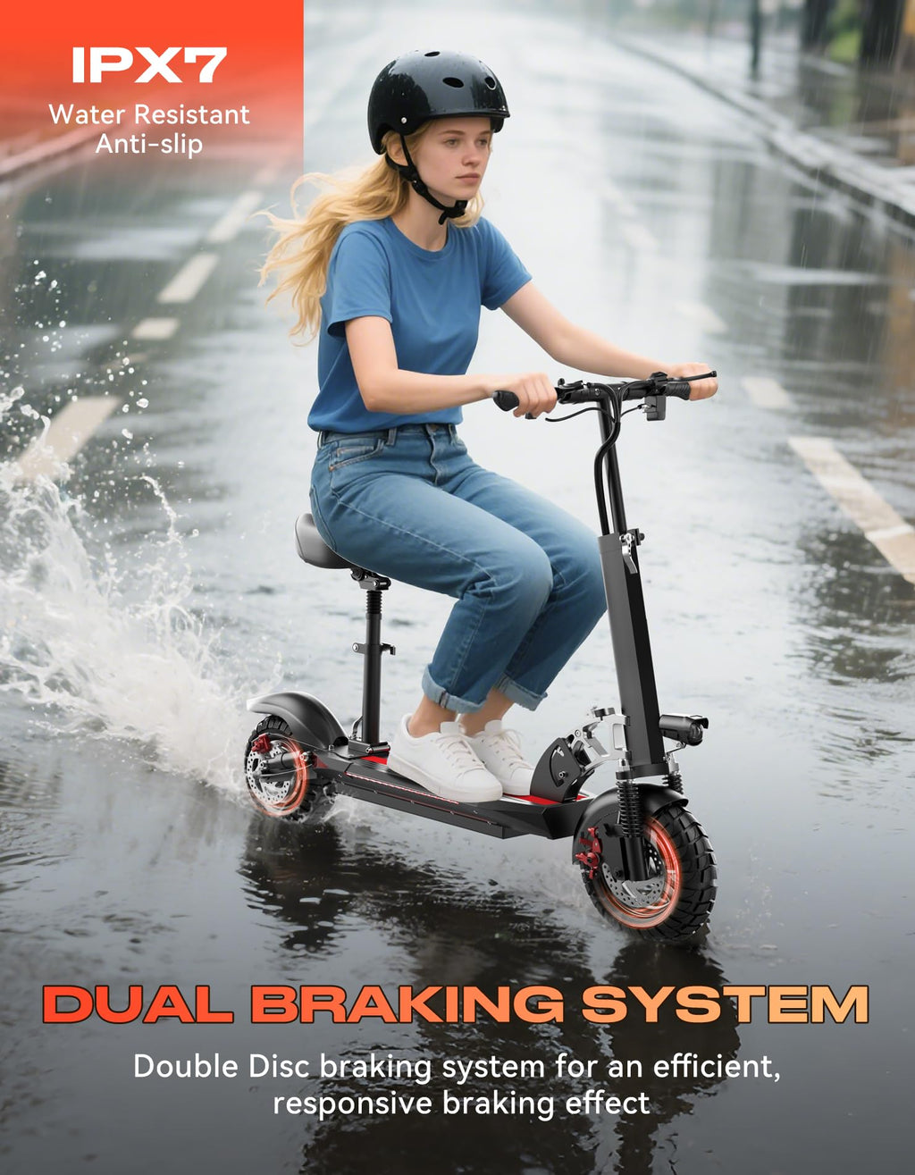1600W Off-Road Foldable Electric Scooter P7956