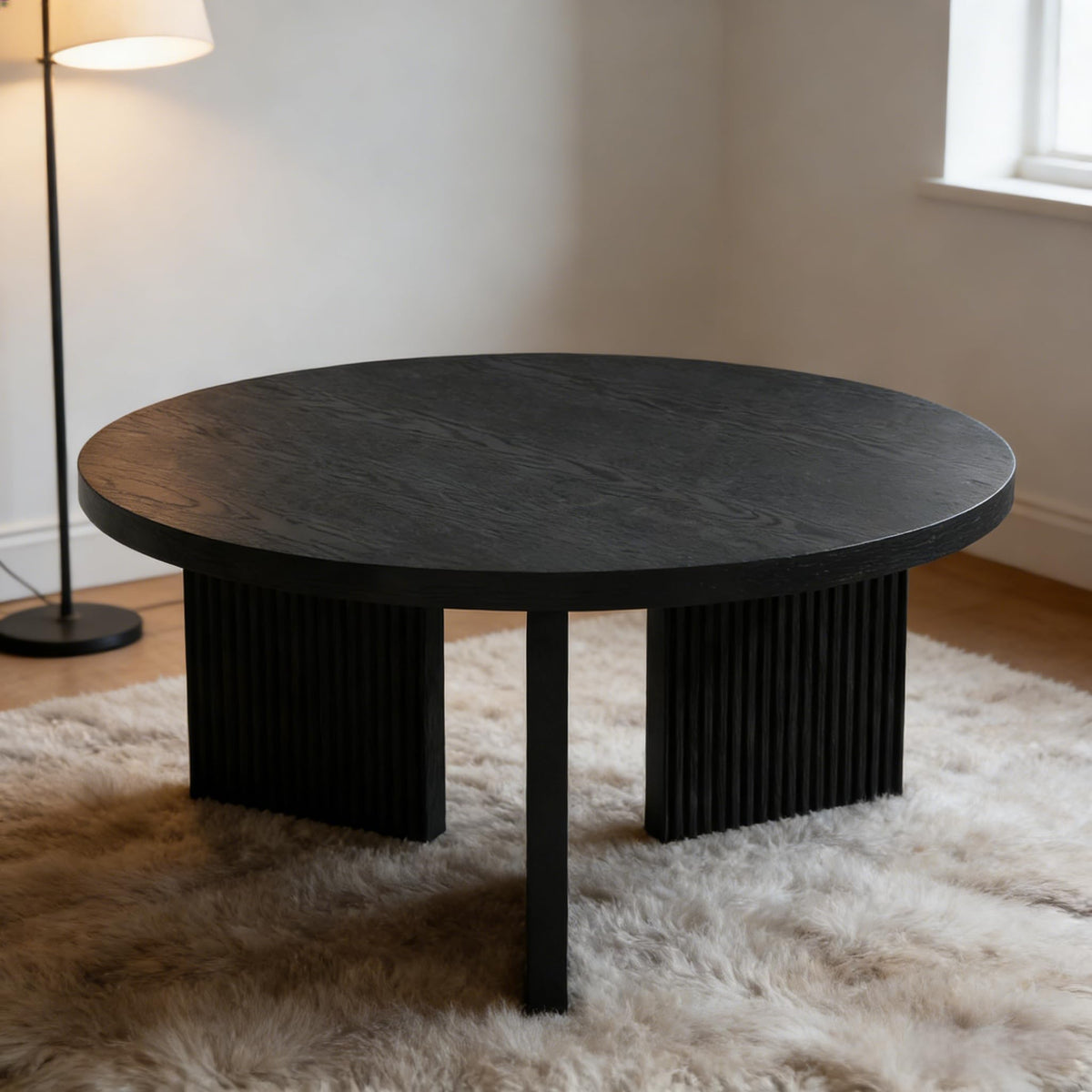 35" Wooden Round Coffee Table B4343