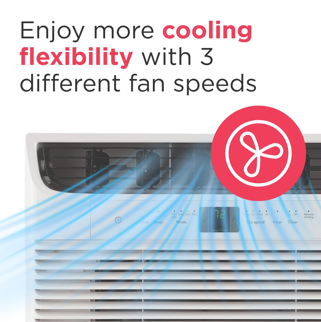 8,000 BTU White Window Air Conditioner with Remote Control K378