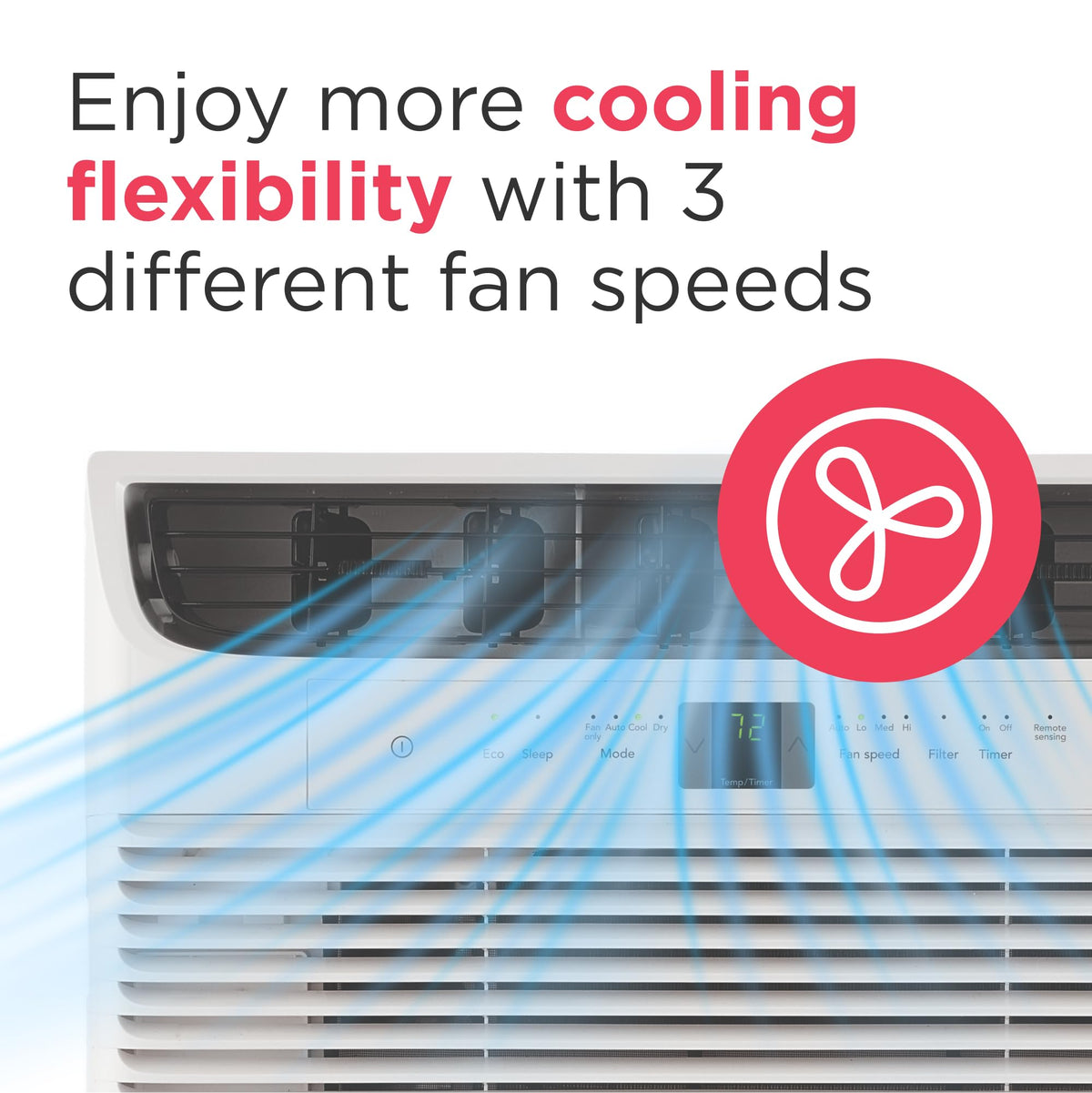 8,000 BTU White Window Air Conditioner with Remote Control K378