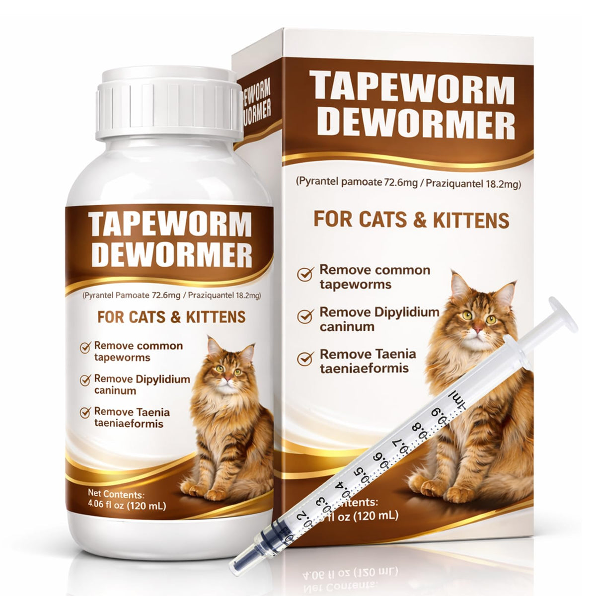 Cat Dewormer Liquid Broad Spectrum Treatment 120ml K21379