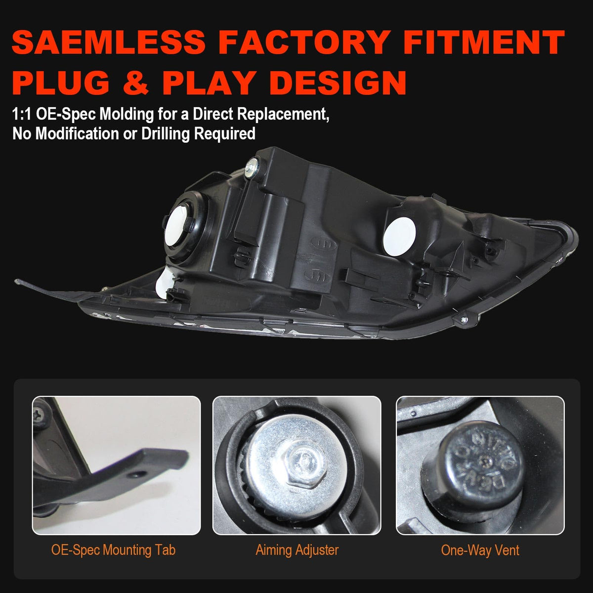 Chrome Halogen Headlights I34707