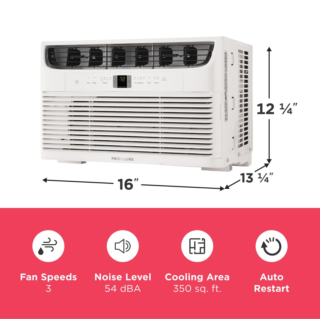 8,000 BTU White Window Air Conditioner with Remote Control K378