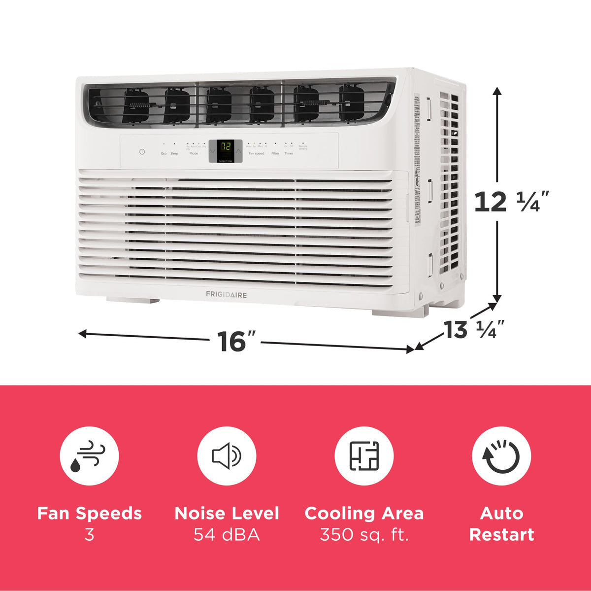 8,000 BTU White Window Air Conditioner with Remote Control K378