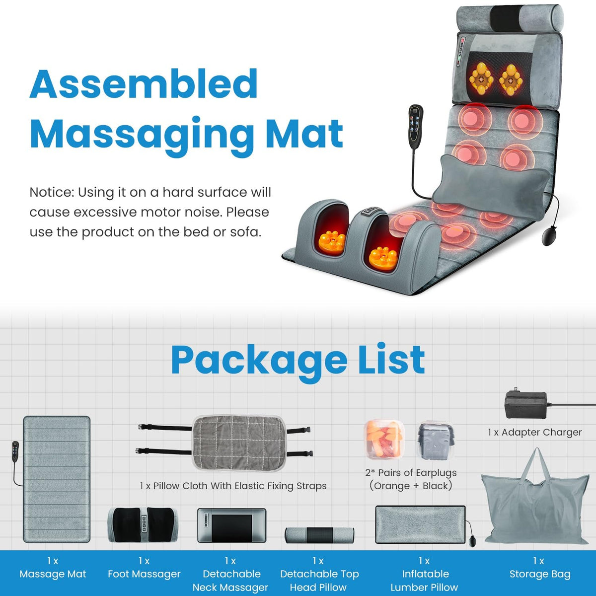Full Body Massage Mat with Heat P37311
