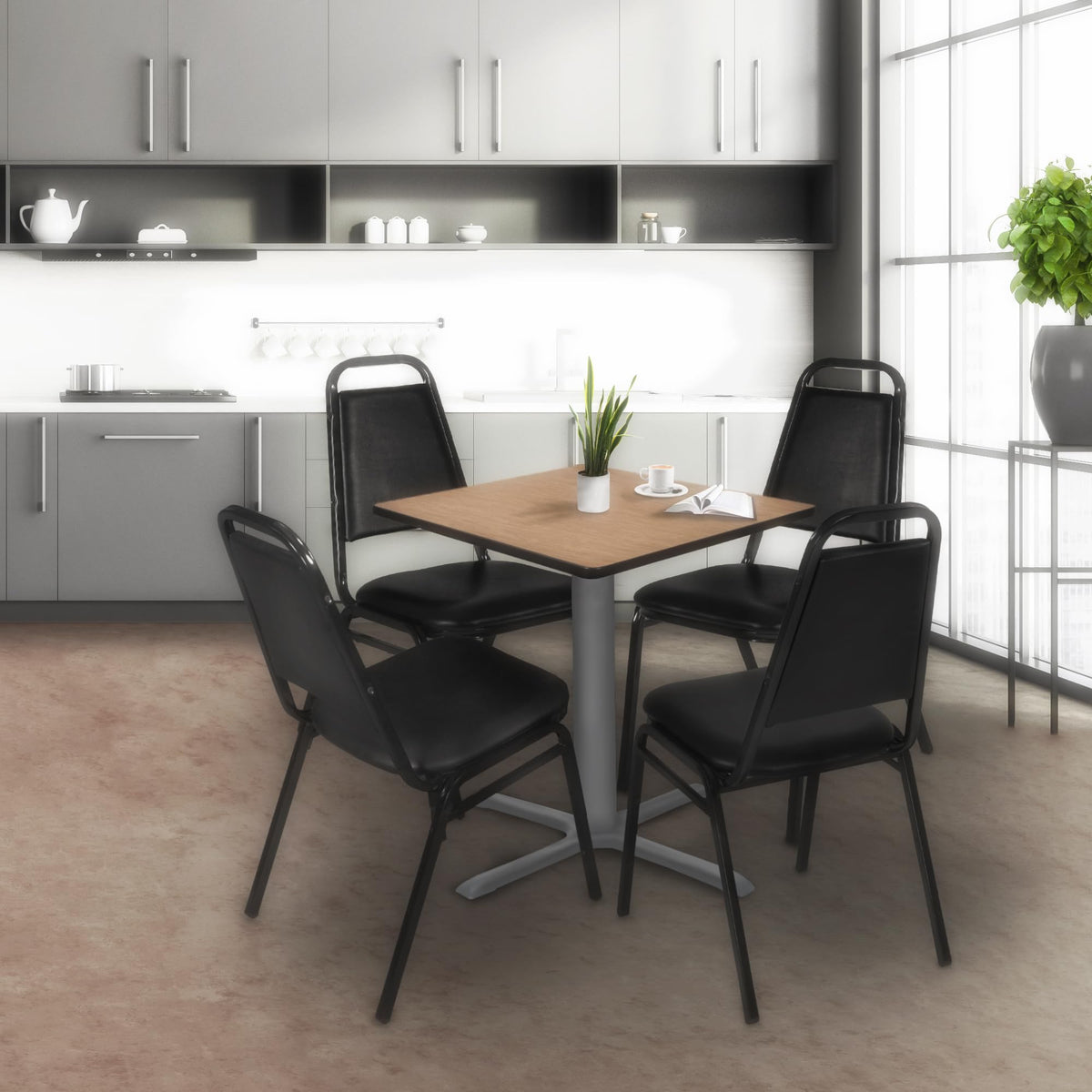30" Square X-Base Breakroom Table Z7841