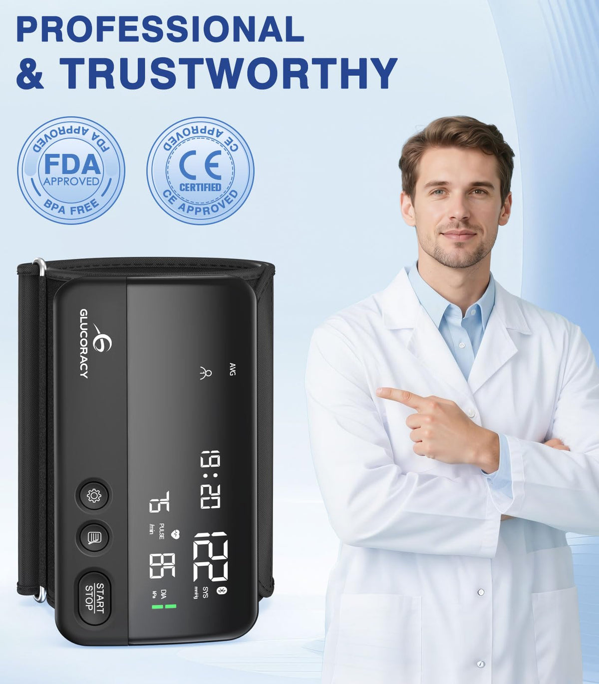 Upper Arm Blood Pressure Monitor with 8.6"-16.5" BP Cuff X7346
