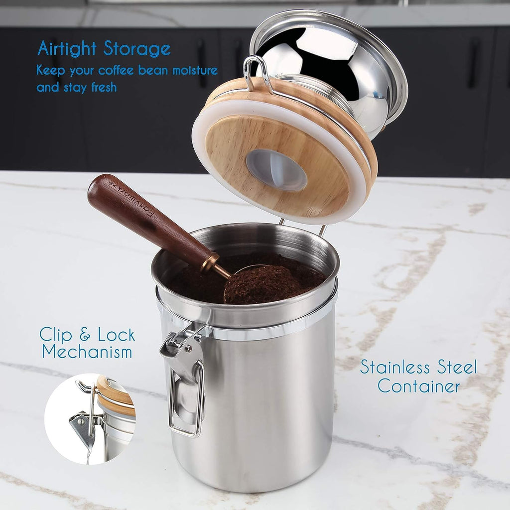 34 oz French Press and Manual Coffee Grinder with Canister T7939