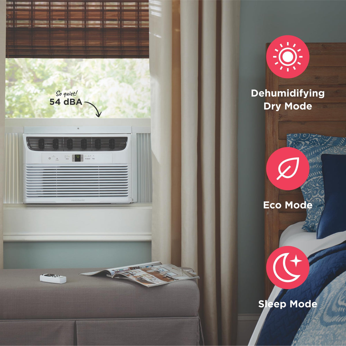 8,000 BTU White Window Air Conditioner with Remote Control K378