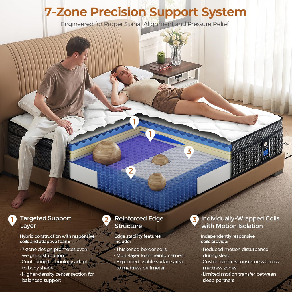 10 inch Full Size Hybrid Mattress in a Box V15050