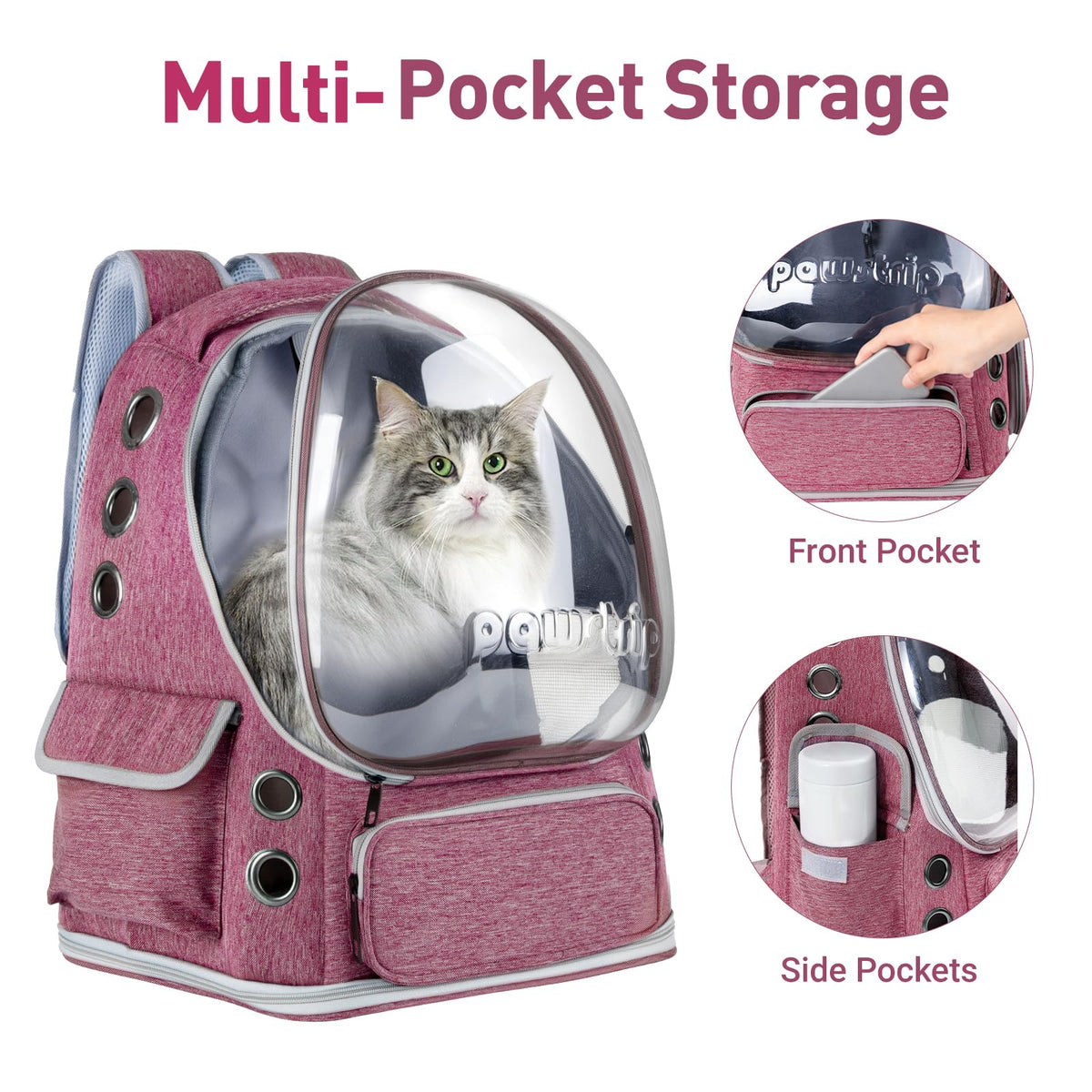 Cat Backpack Carrier Clear Bubble Window up to 15 lb E165463
