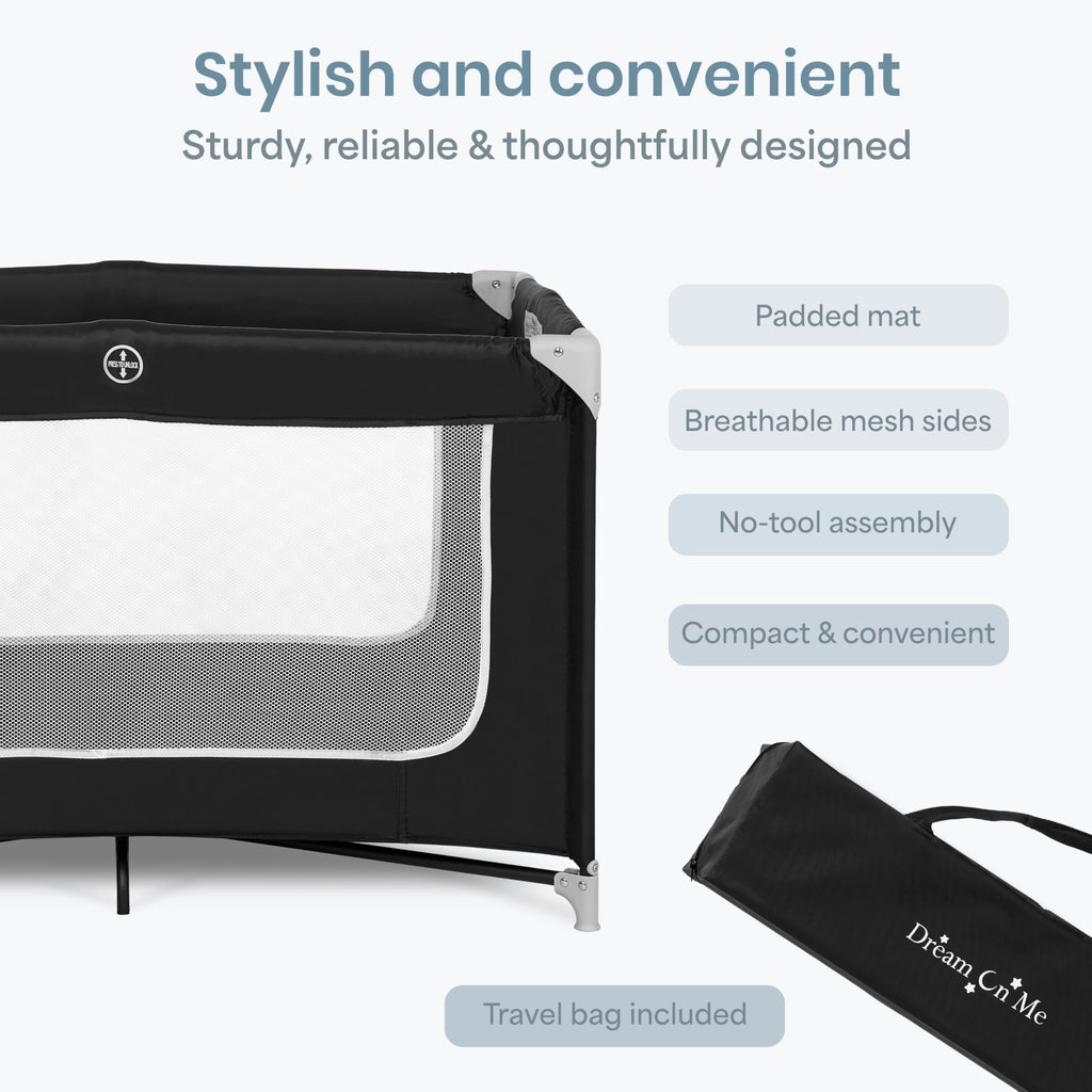 Portable Playard with Carry Bag, Black R1092