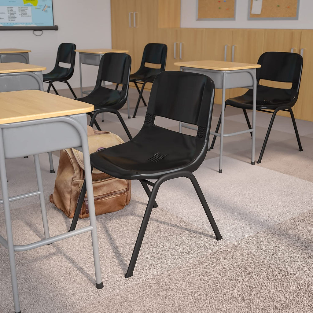 Black Ergonomic Stack Chair 5-Pack L13132