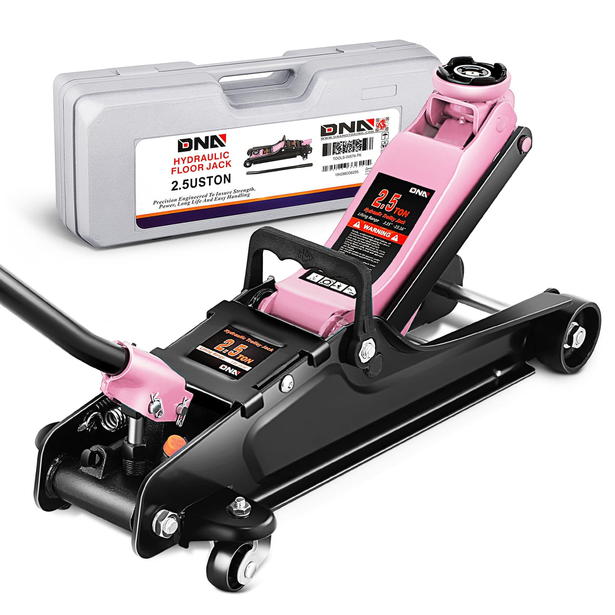 Low Profile Hydraulic Trolley Floor Jack 2.5 Ton Pink U712440