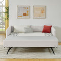 Twin Size Upholstery Daybed with Trundle and Vertical Stripes R338516