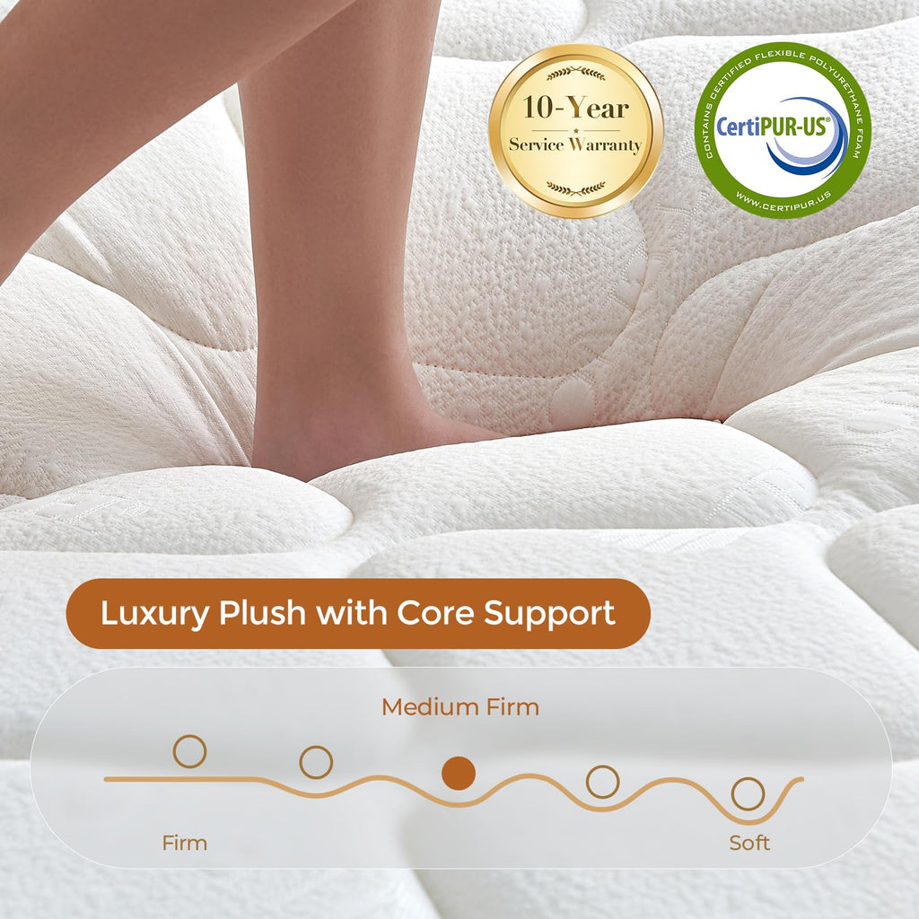 10 inch Full Size Hybrid Mattress in a Box V15050