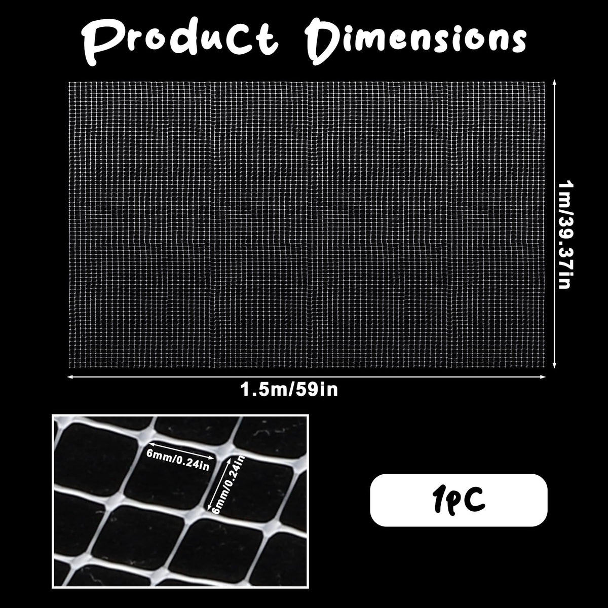 Mesh Netting Aquarium Lid 3.3 x 5 Feet Fish Tank Cover T43479