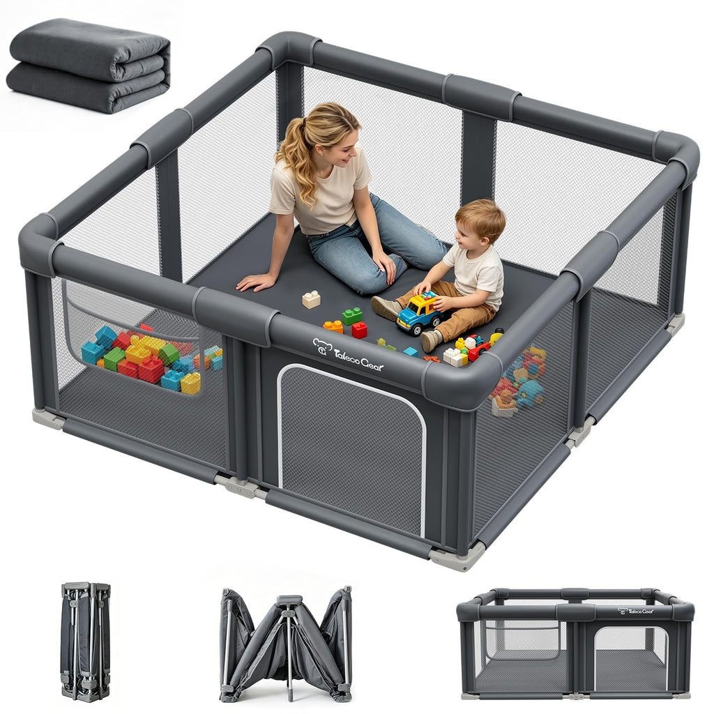 Foldable Baby Playpen with Mat I84443