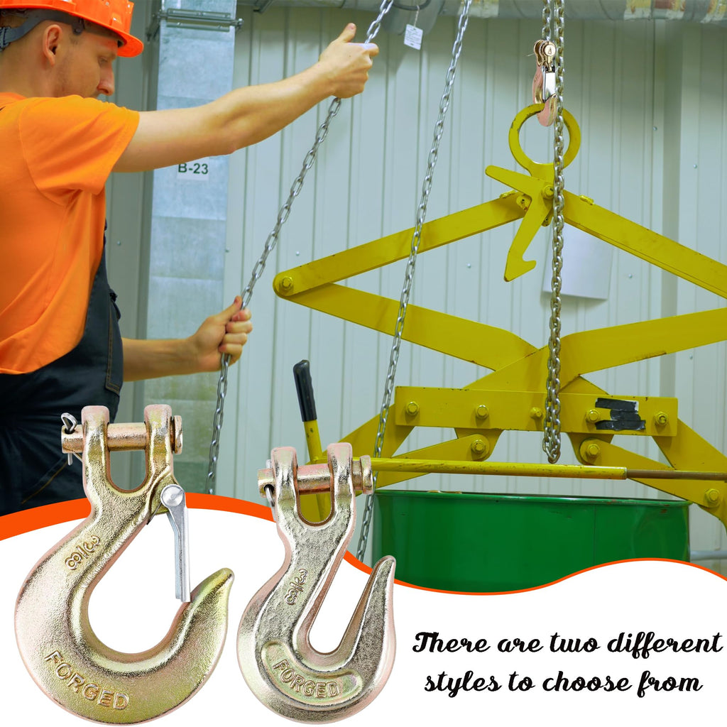3/8" Clevis Slip Hook Set with Safety Latch G70 Forged Steel R2024