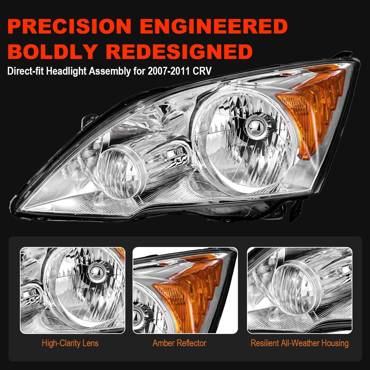 Chrome Halogen Headlights I34707