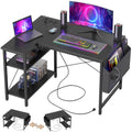 40 inch L Shaped Computer Desk with Power Outlets V32777