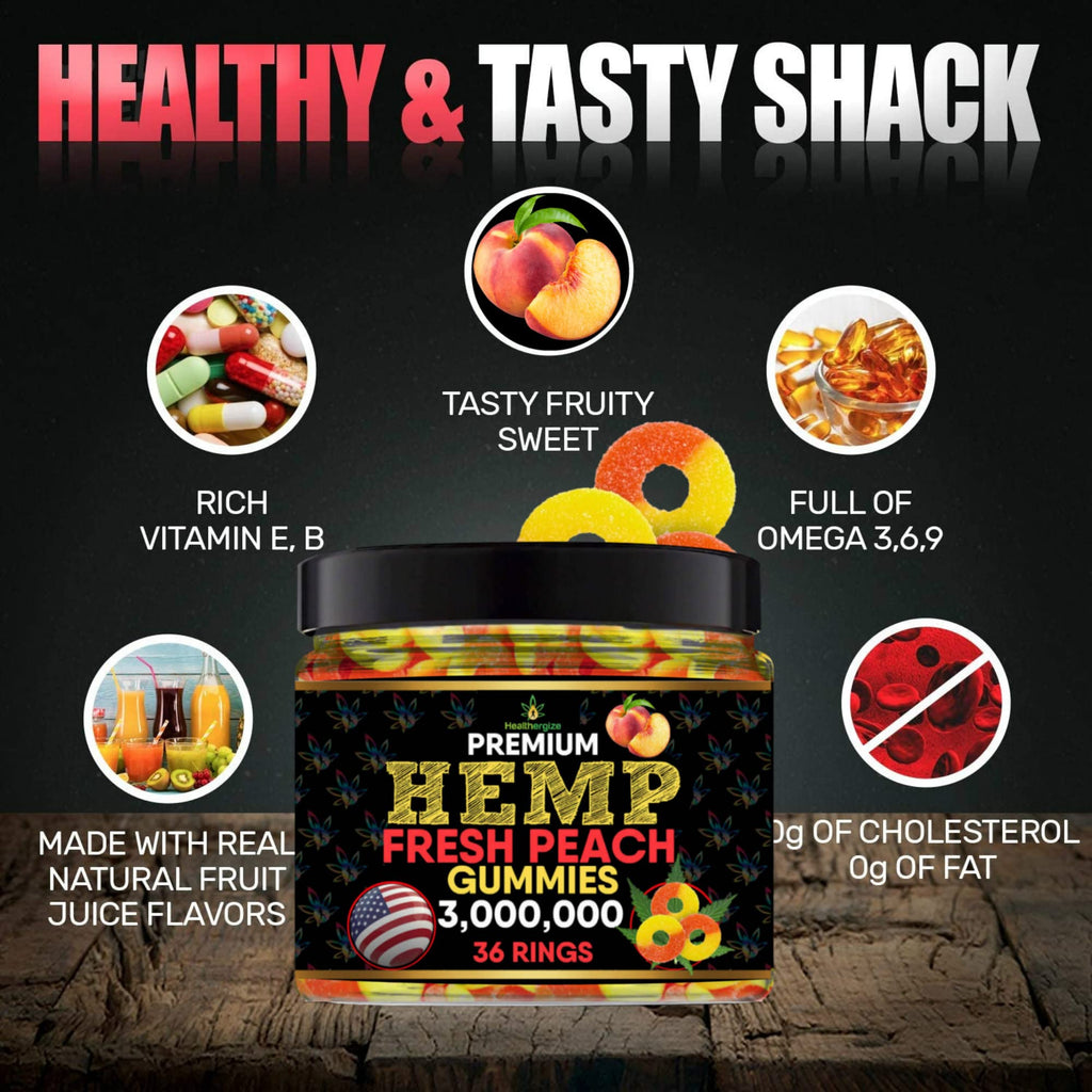 Hemp Gummies Peach Rings Y598981