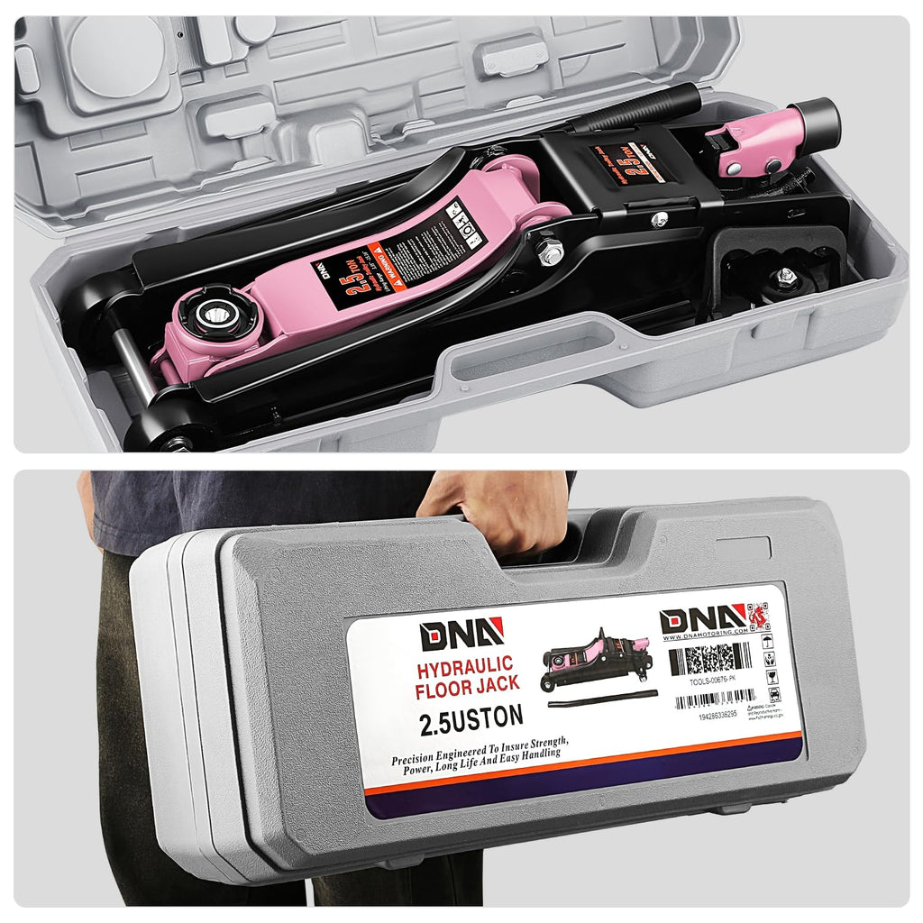 Low Profile Hydraulic Trolley Floor Jack 2.5 Ton Pink U712440