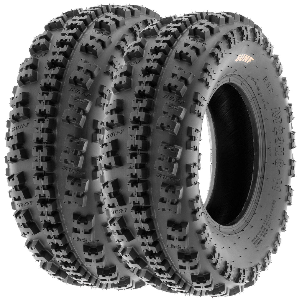 19x7-8 Front & 18x10.5-8 Rear ATV UTV Knobby Sport Tires Set of 4 C29437