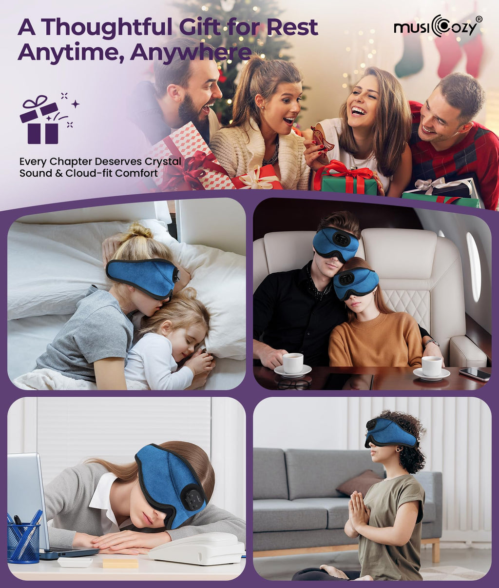 Sleep Headphones Bluetooth with 3D Eye Mask C26750
