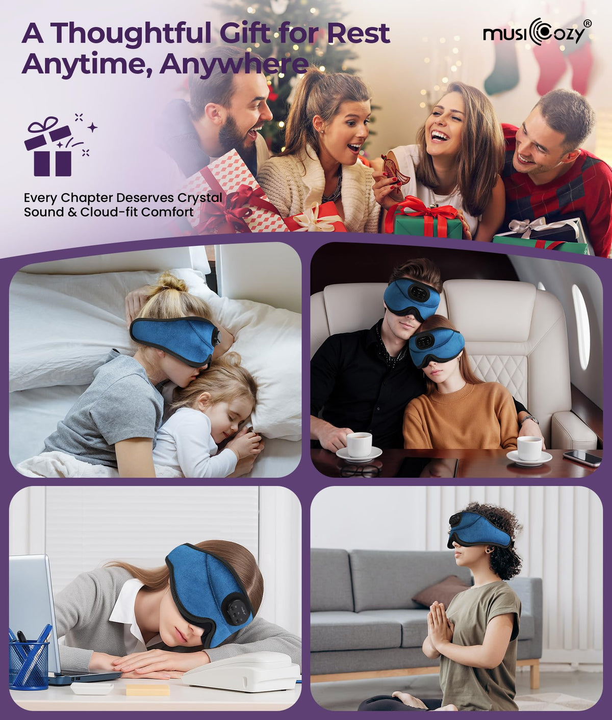 Sleep Headphones Bluetooth with 3D Eye Mask C26750