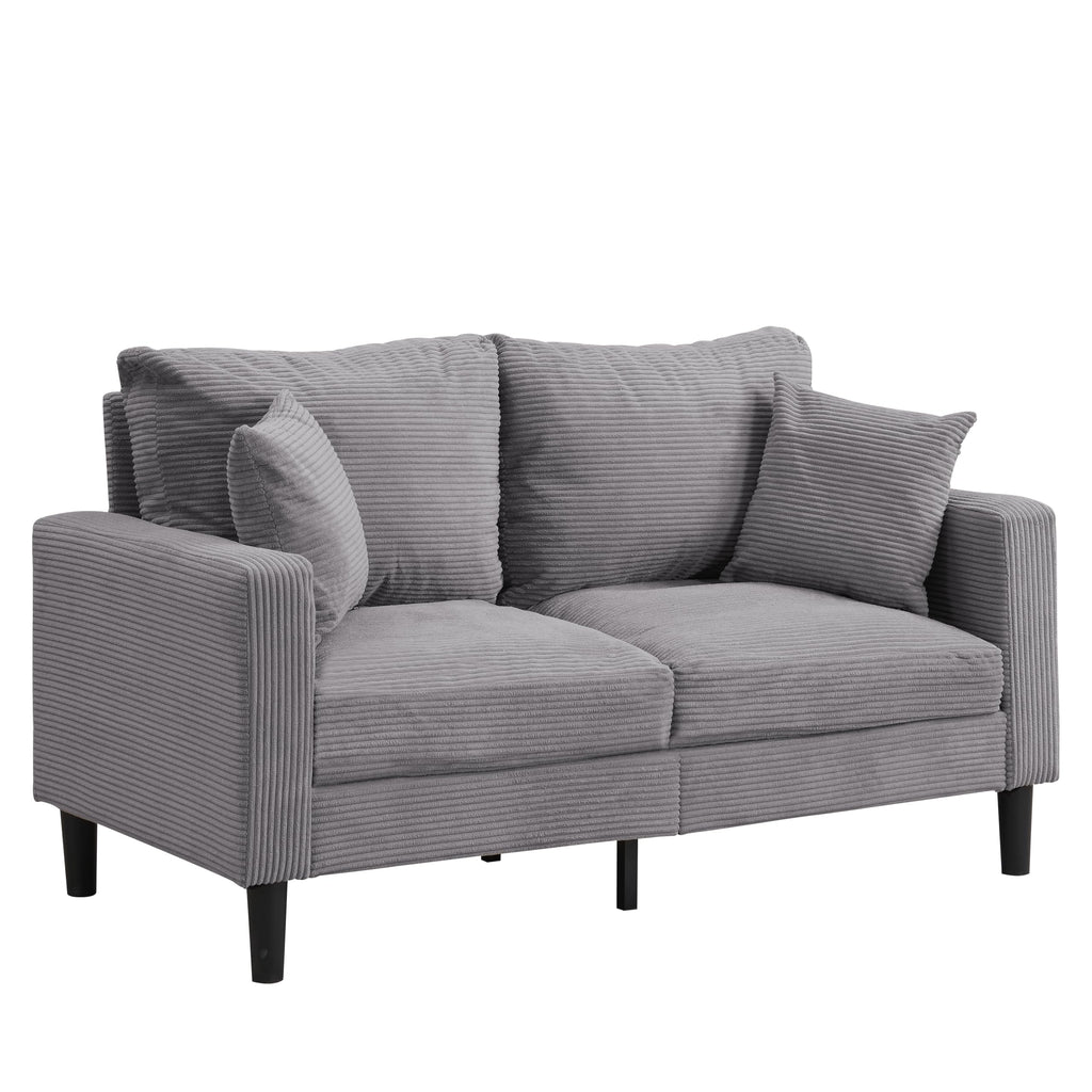 Light Gray 2-Seater Upholstered Sofa Q3975