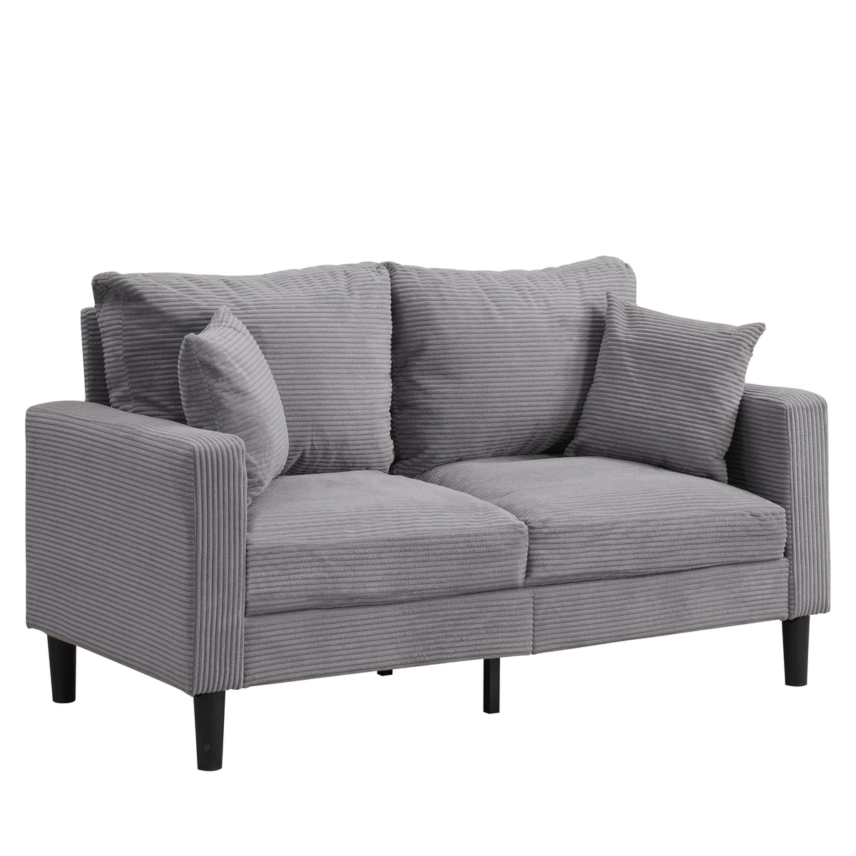 Light Gray 2-Seater Upholstered Sofa Q3975