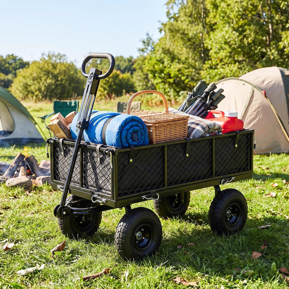 Heavy Duty Metal Garden Cart with Removable Liner U8914