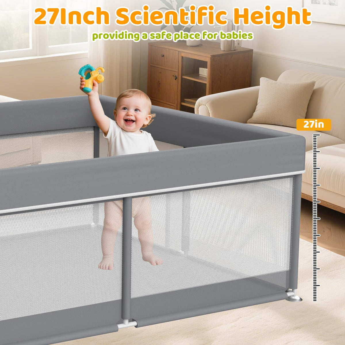 79x71 Inch Extra Large Baby Playpen A46161