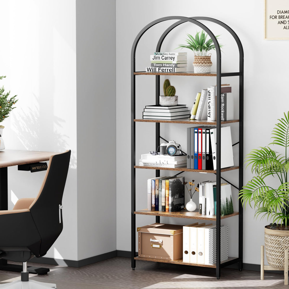 5-Tier Arched Bookshelf O320125