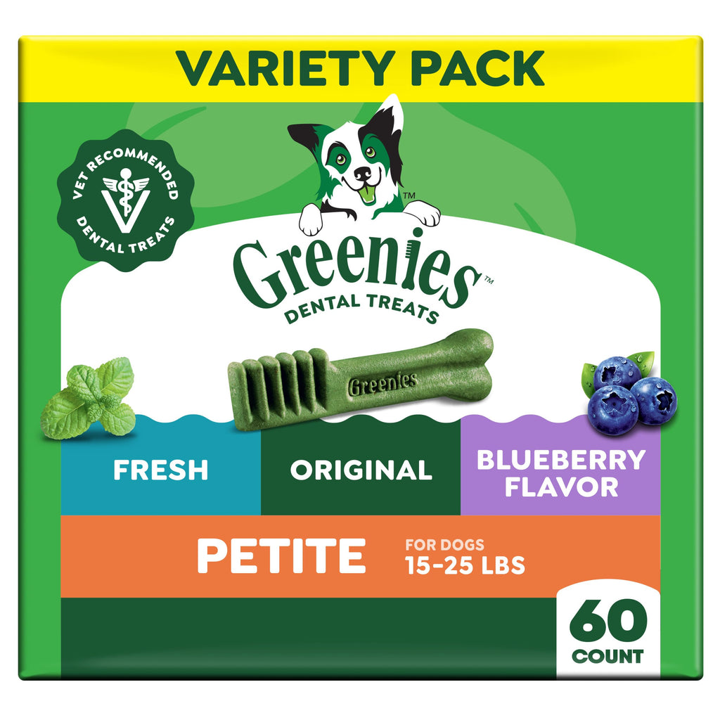Mint Original Blueberry Dental Dog Treats 60 Count D192