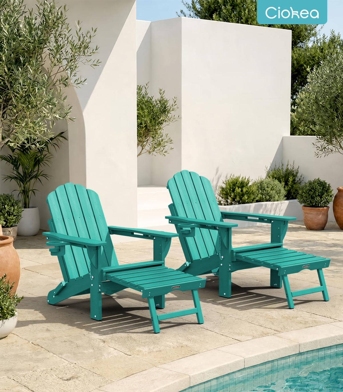 Adirondack Rocking Chair with Footrest L2333