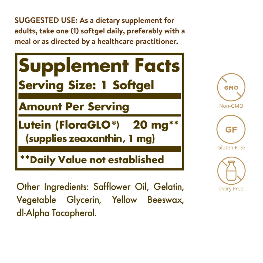 Lutein 20 mg 60 Softgels P294464