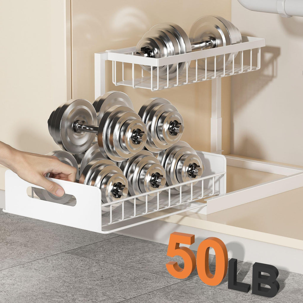 Under Sink 2 Tier Pull Out Cabinet Organizer Y50997