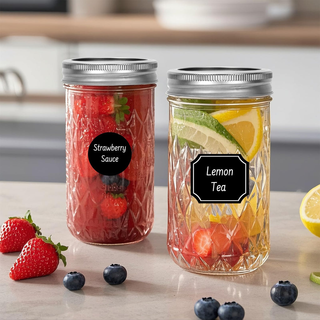 12 oz Regular Mouth Glass Mason Jar 15 Pack M624046