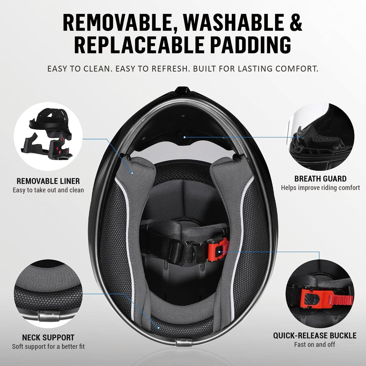Kids Full Face Motorcycle Helmet DOT Approved J9873