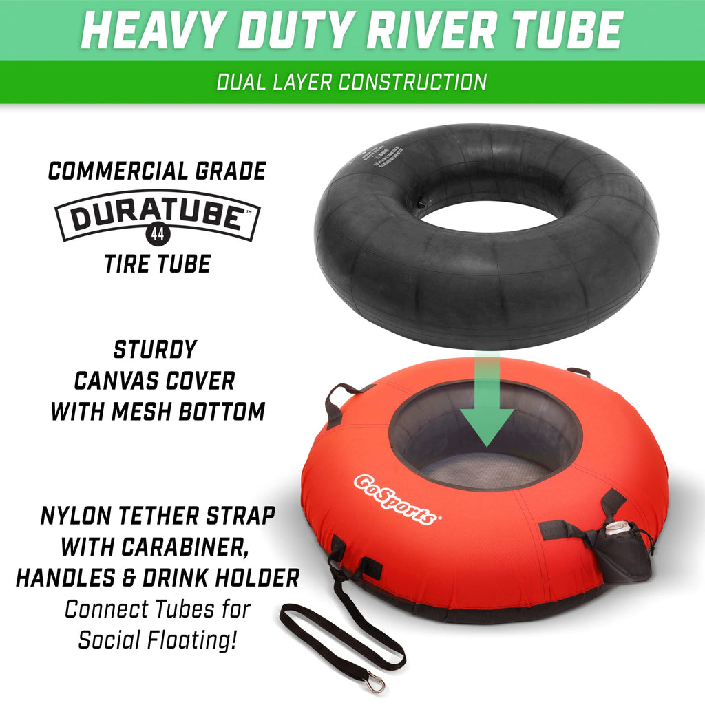 44 Inch Heavy-Duty River Tube with Canvas Cover P570