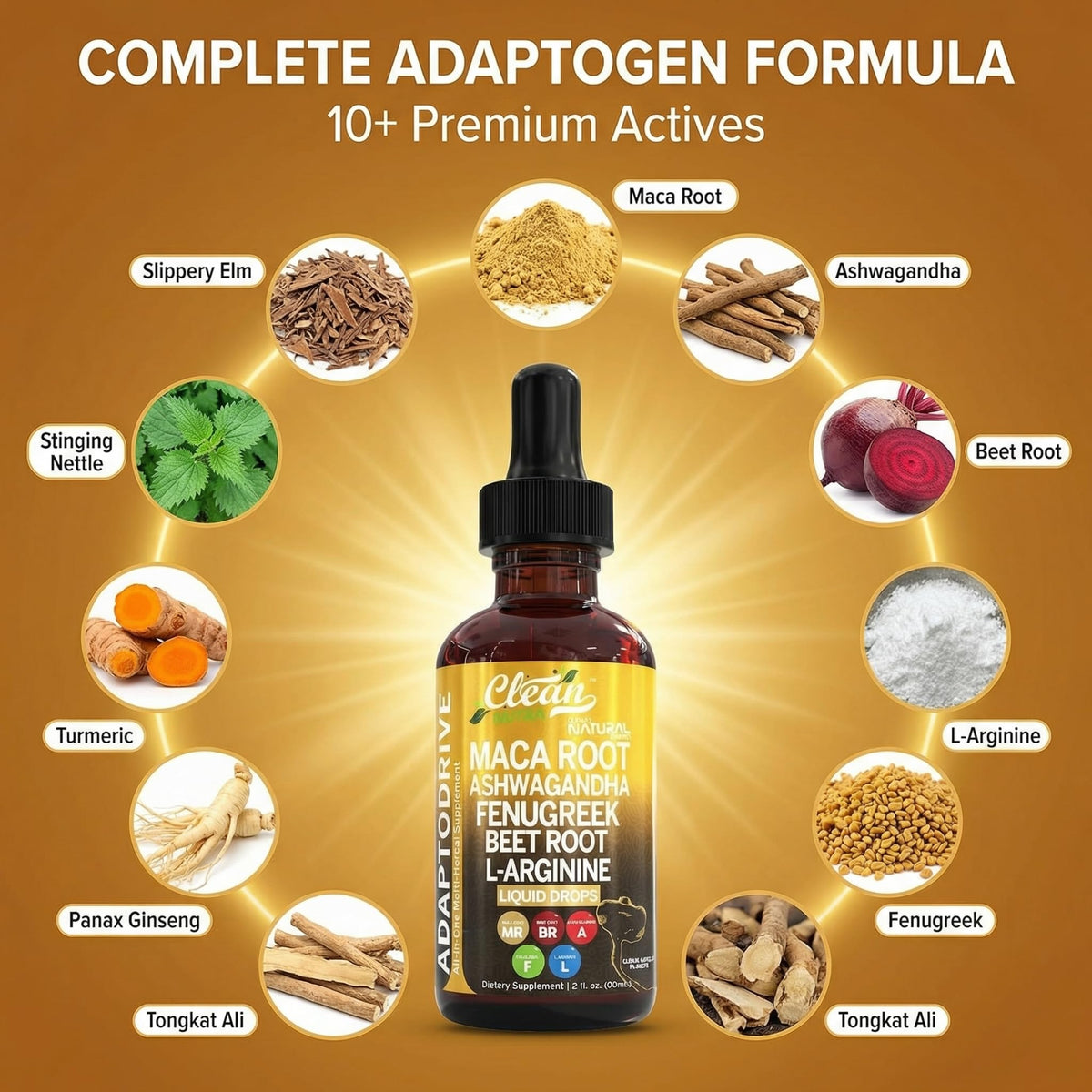 Organic Maca Root Liquid Drops with Ashwagandha and Fenugreek R261