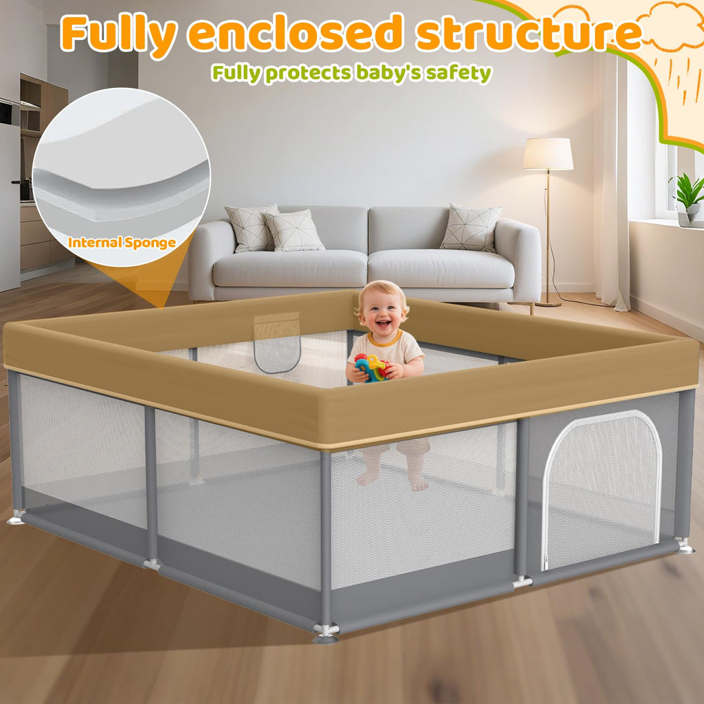 79x71 Inch Extra Large Baby Playpen A46161