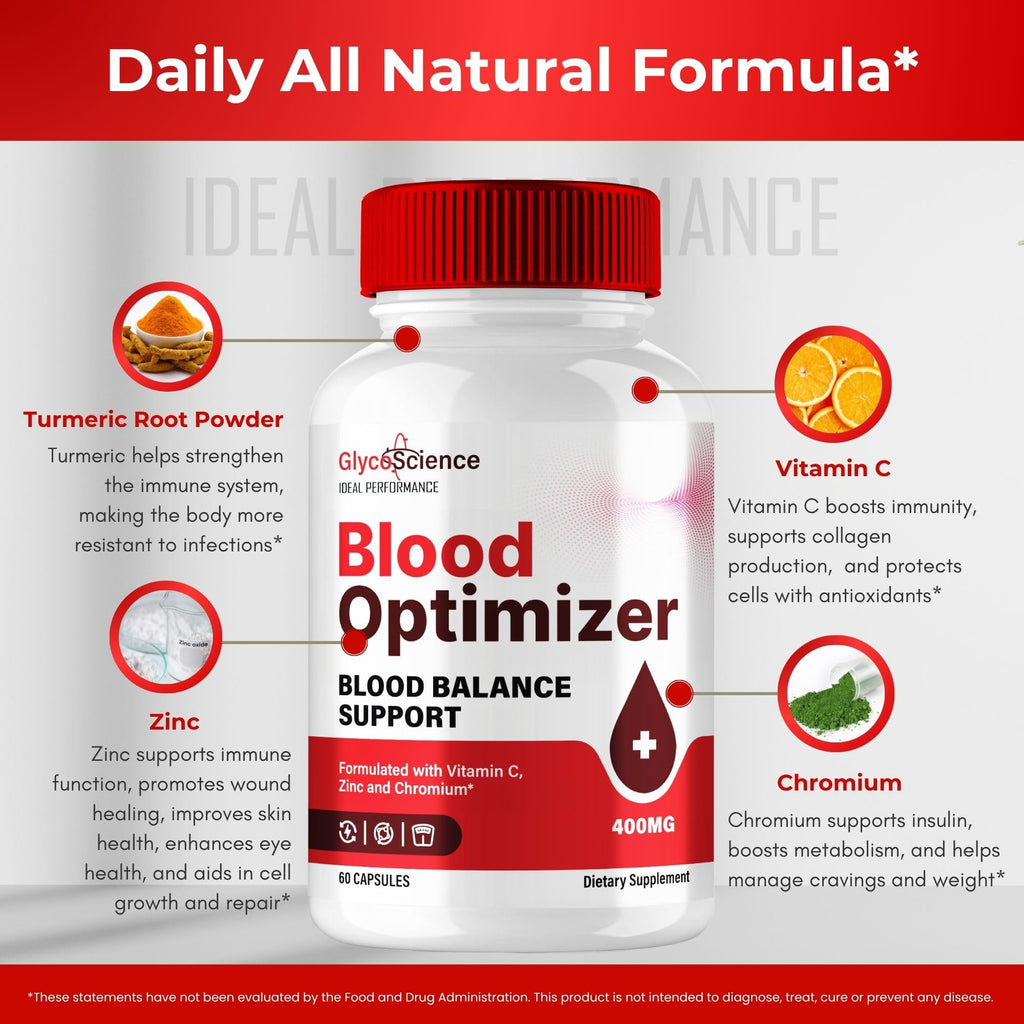 Blood Optimizer Capsules Supplement Pills 3 Pack I122346