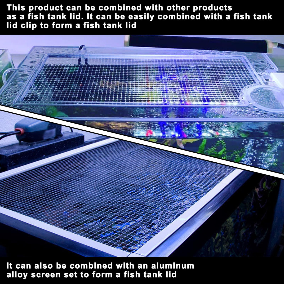 Mesh Netting Aquarium Lid 3.3 x 5 Feet Fish Tank Cover T43479