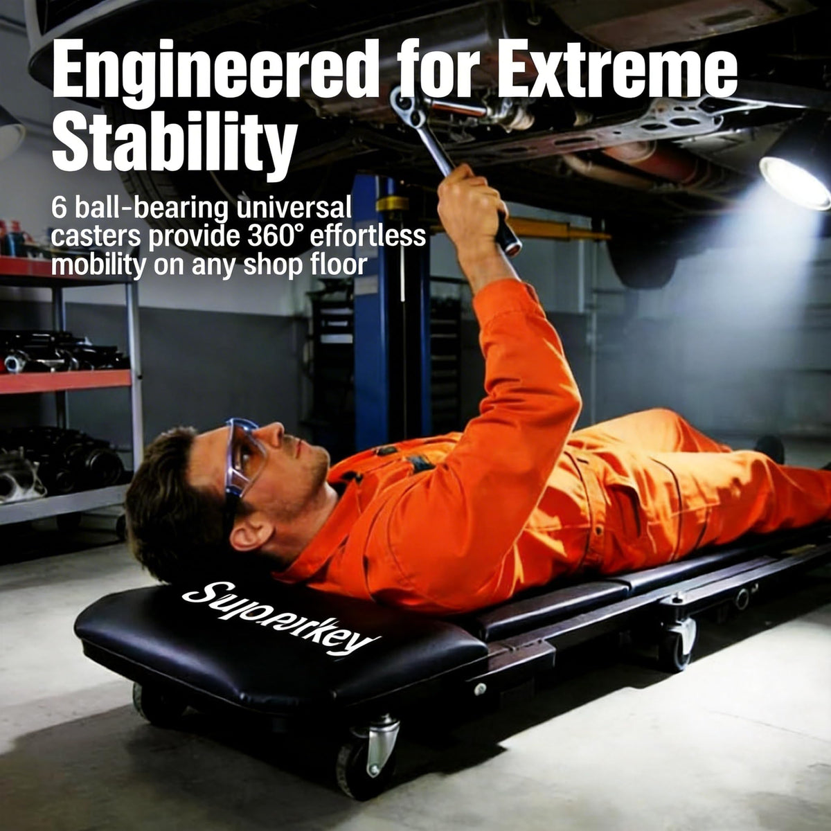 2-in-1 Folding Creeper Seat, 36-Inch, 300LBS Capacity X86236