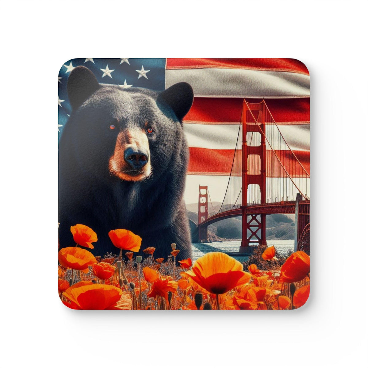 USA Flag Coasters Set of 4 M9662